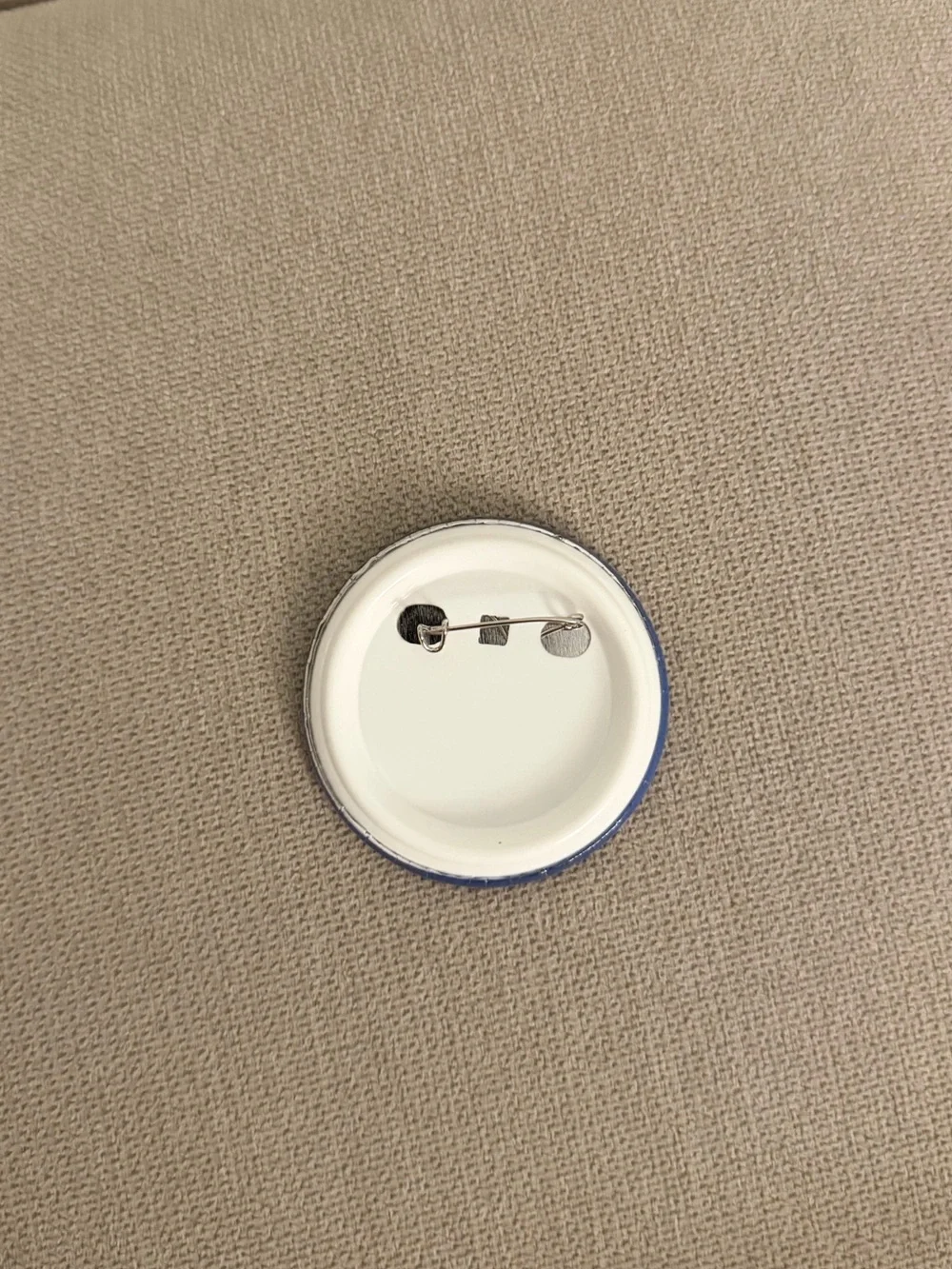 “Funky But Chic” Blue Button Pin